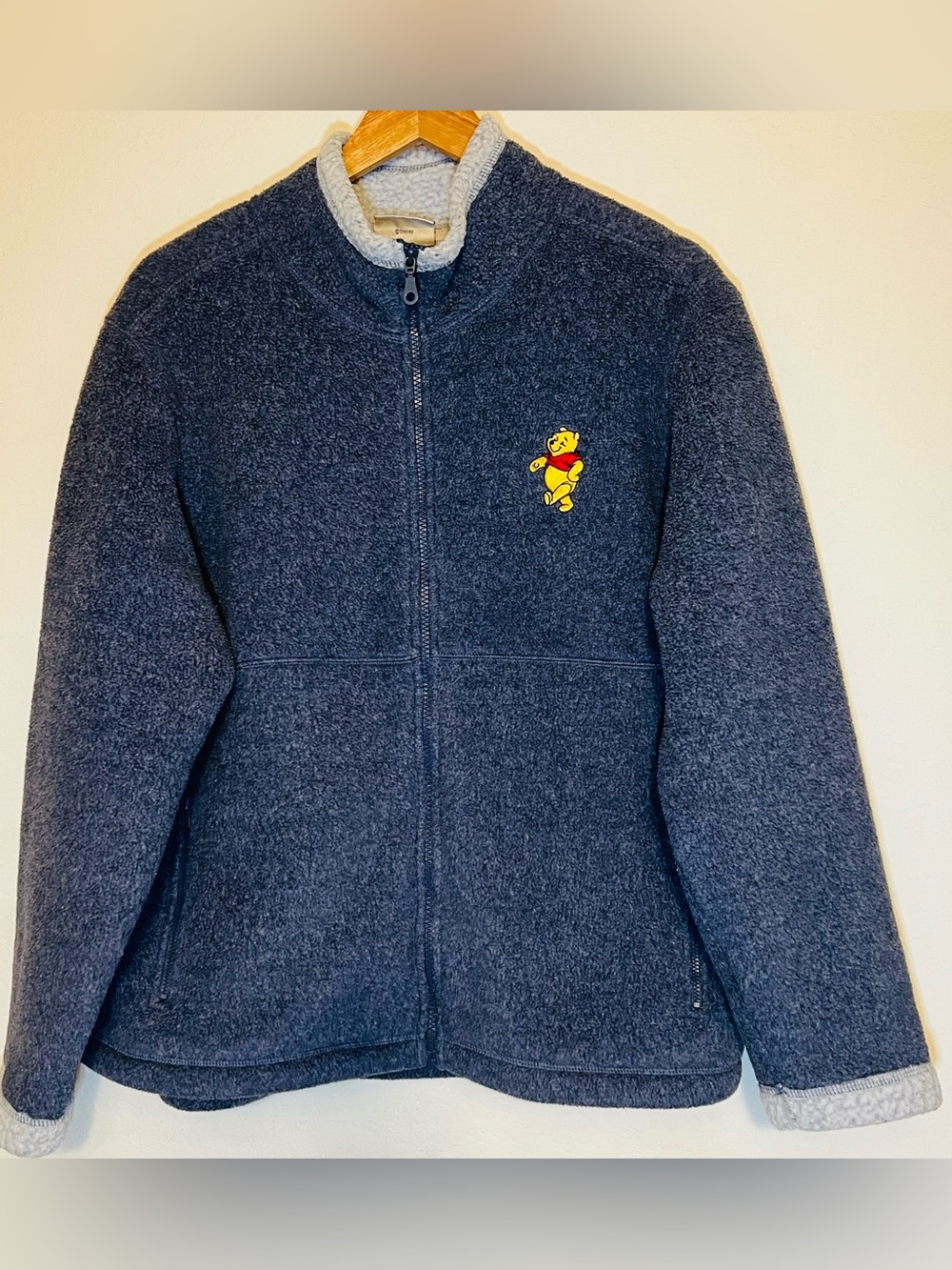 Disneyland Resort Sz Lg Heavy Fleece Sherpa Cozy Zip up Jacket